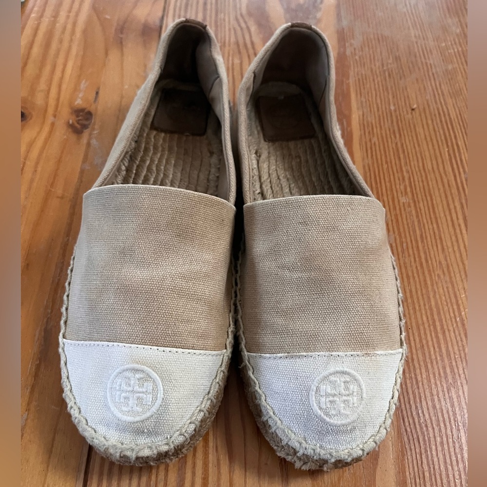 Tory Burch Color Block Flat Espadrilles Slip On S… - image 1